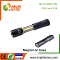 Factory Supply Portable Handheld Multifunction 4*aaa Battery Ultra Bright Powerful 3W Cob Torch working light with magent base